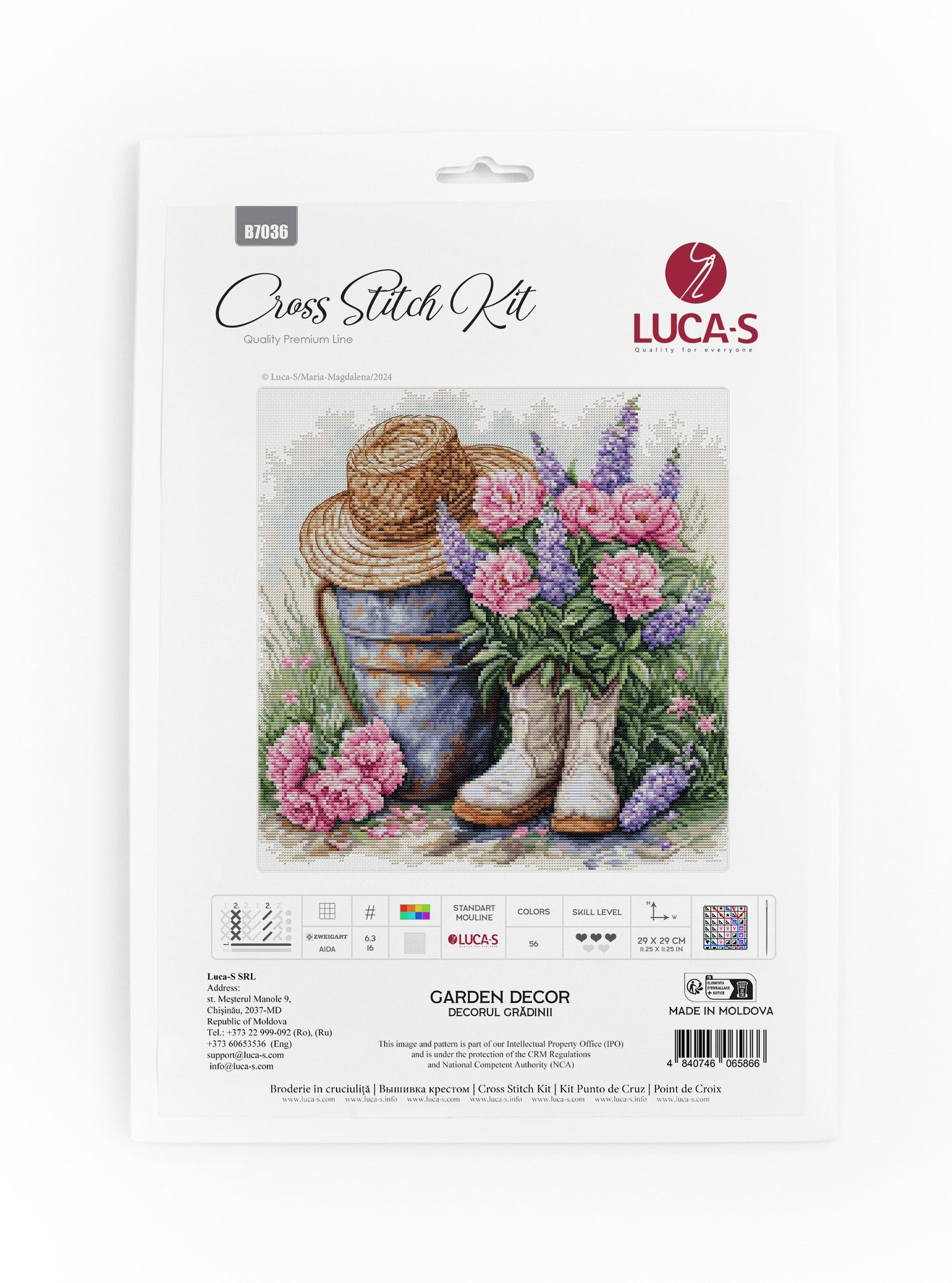 Set de brodat în cruciuliță Luca-S - Decorul Grădinii, B7036