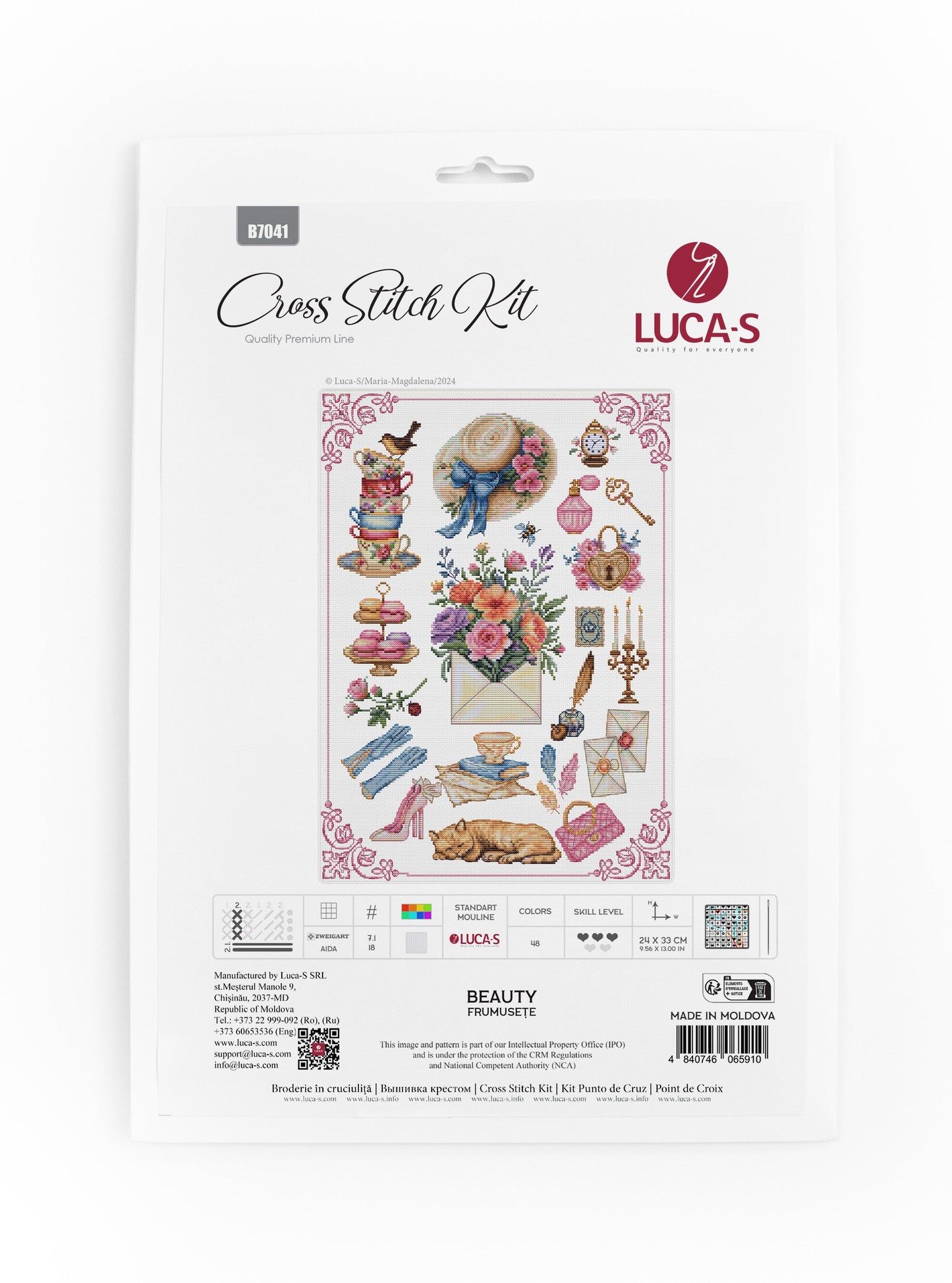 Set de brodat în cruciuliță Luca-S - Frumusețe, B7041