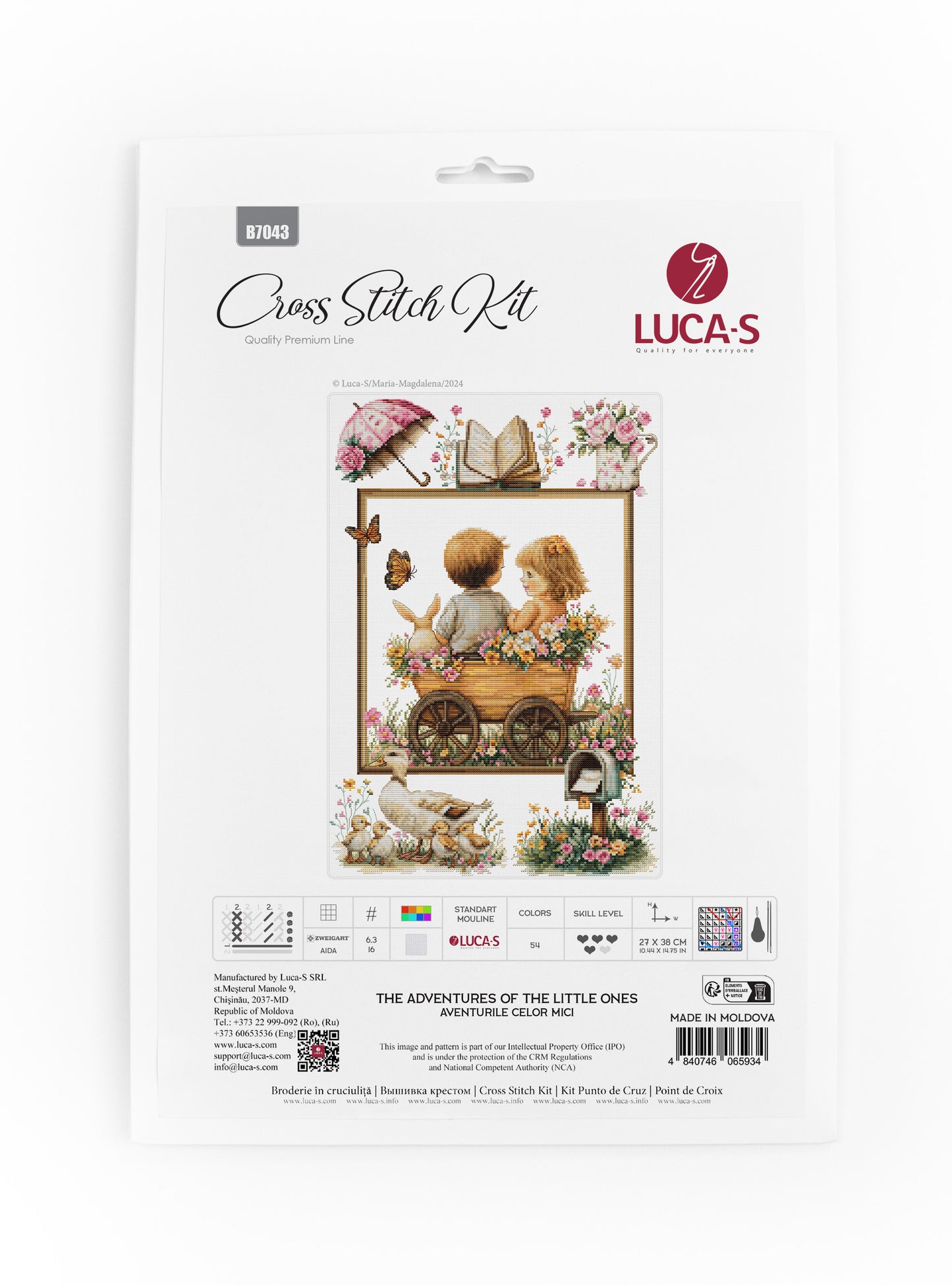 Set de brodat în cruciuliță Luca-S - Aventurile Celor Mici, B7043