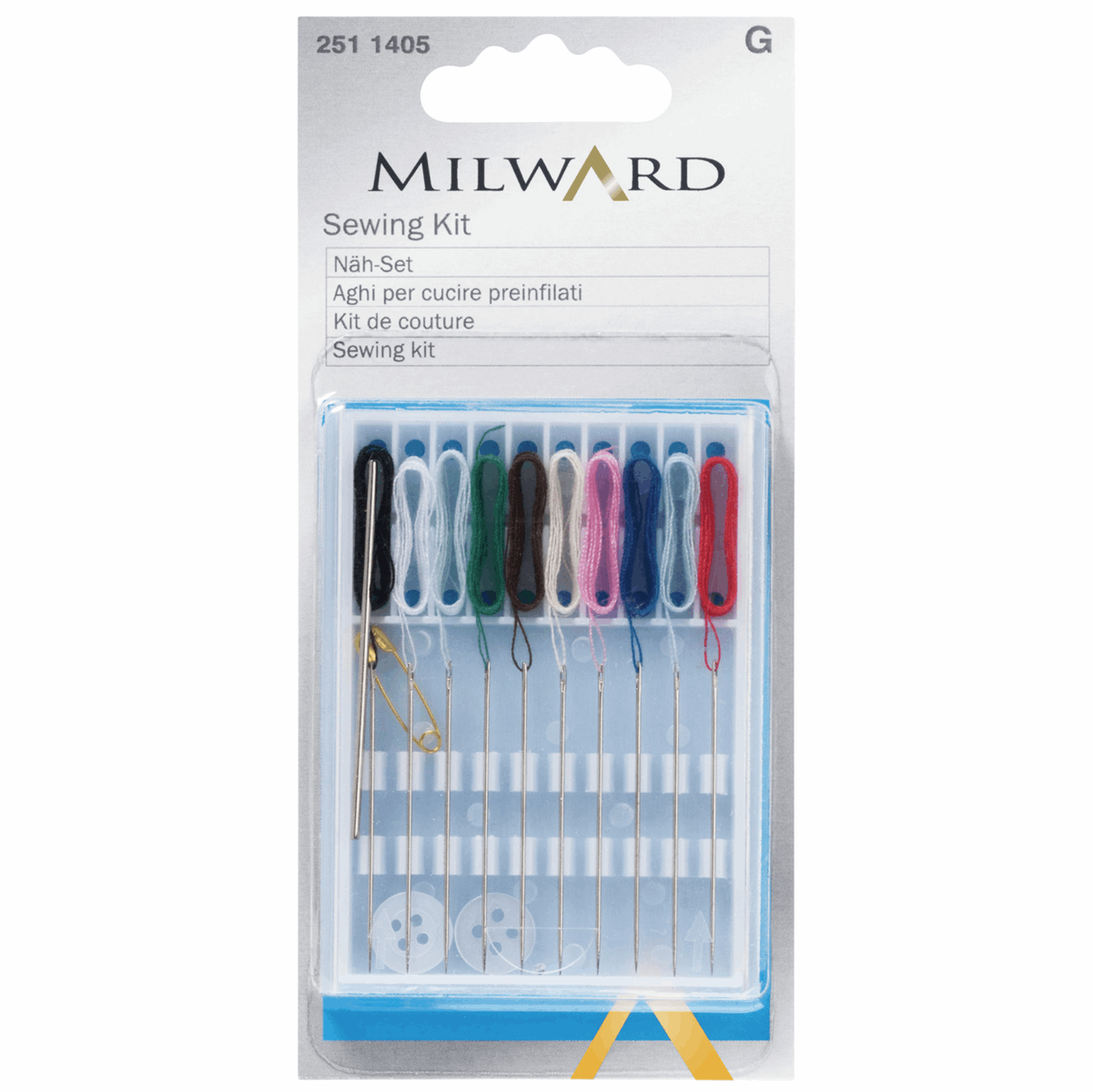 Швейный набор с иглами с резьбой Milward