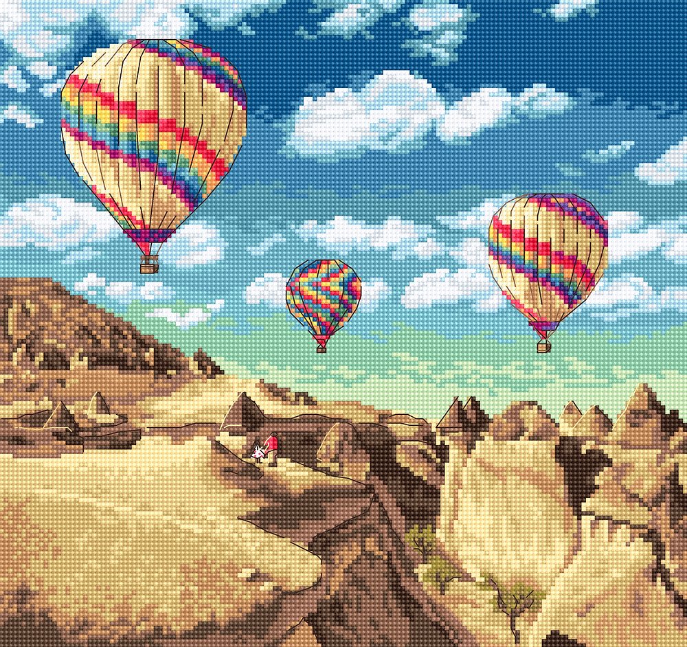 Набор для вышивания Летитич - Воздушные шары над Гранд-Каньоном, Leti961
