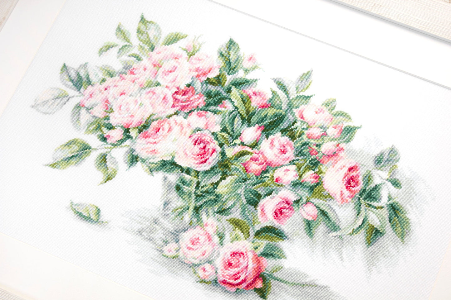 Cross Stitch Kit Luca-S - Bouquet of Pink Roses - HobbyJobby