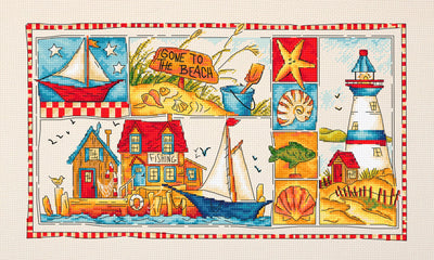 Cross Stitch Kit LetiStitch -  Gone to the Beach - HobbyJobby