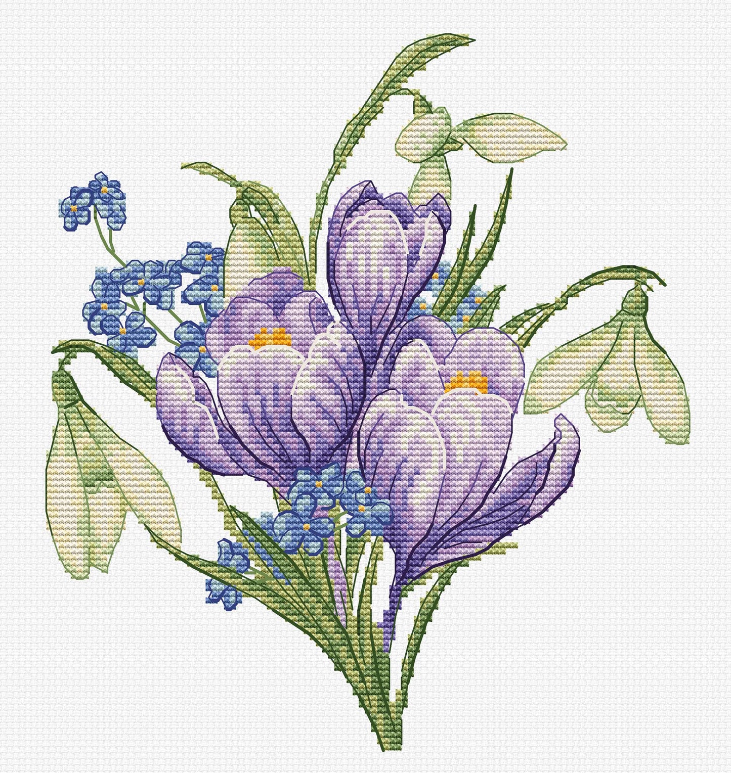 Набор для вышивки крестом Лука-С - В1404 Весенние цветы