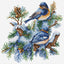 Набор для вышивки крестом - B2418 Птицы-Зима