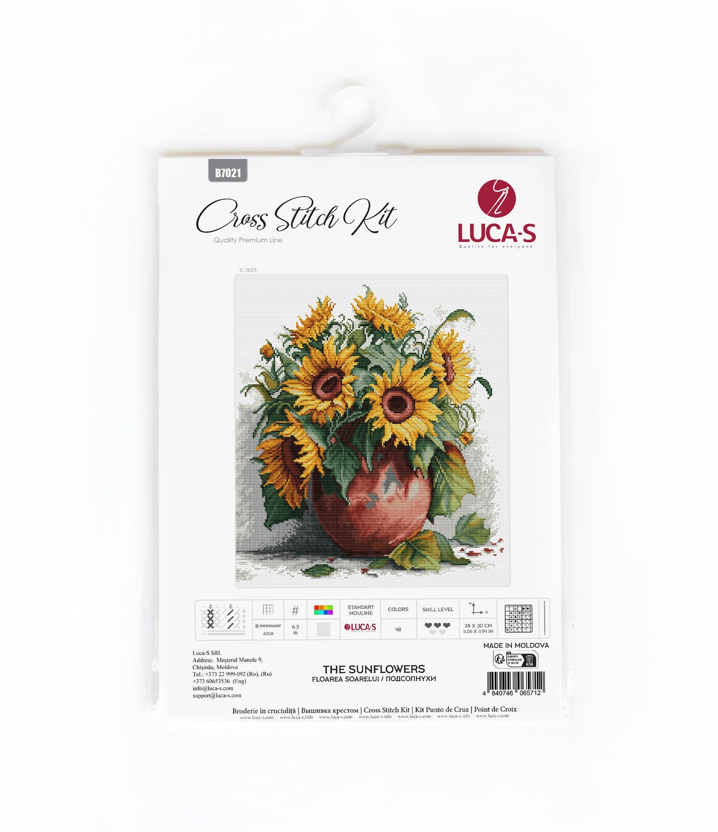 Set de brodat în cruciuliță Luca-S - B7021 Floarea soarelui