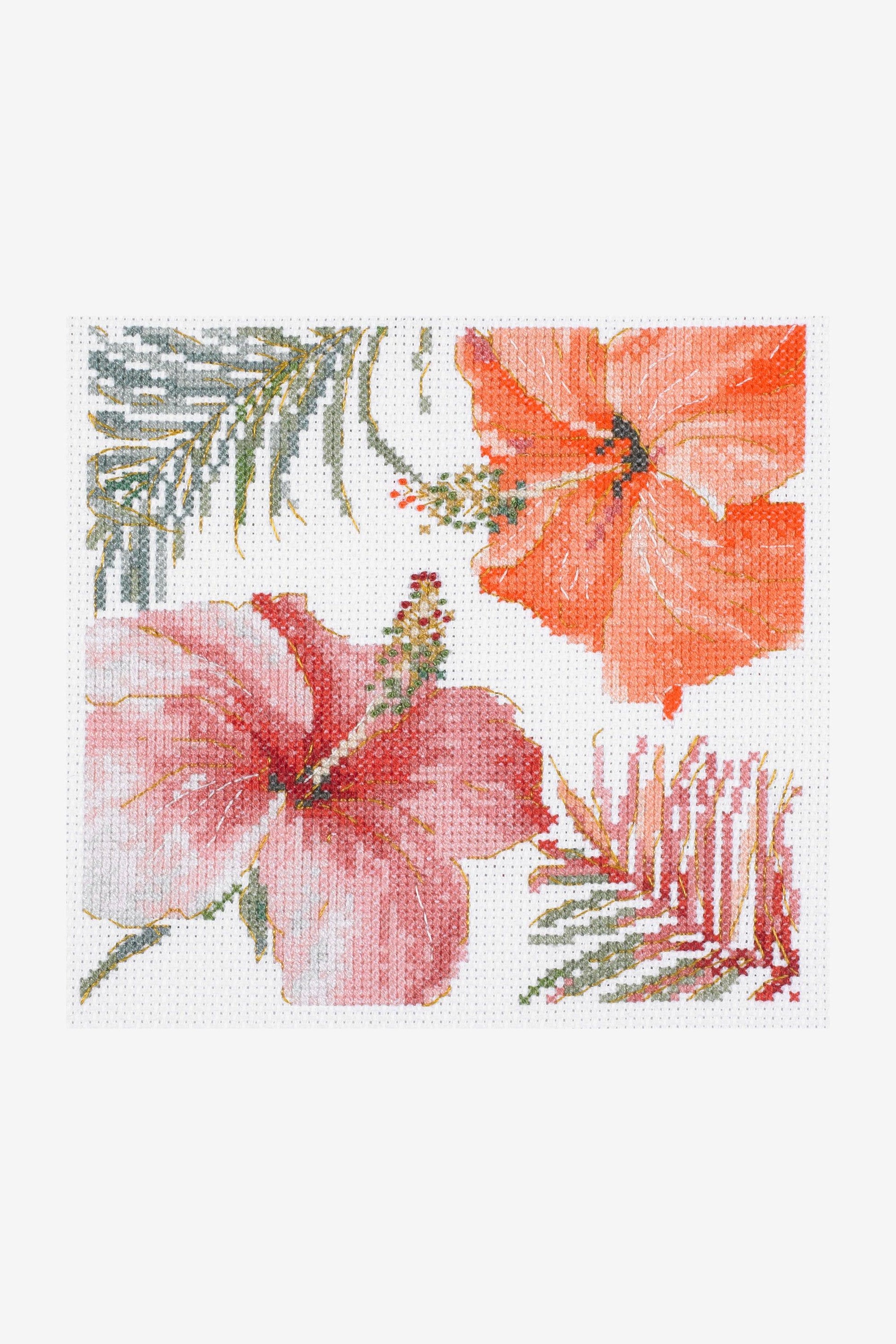 DMC Cross Stitch Kit - Watercolour Hibiscus, BL1169/76 Cross Stitch Kits - HobbyJobby