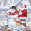 Cross Stitch Kit LetiStitch - Snowman and Santa - HobbyJobby