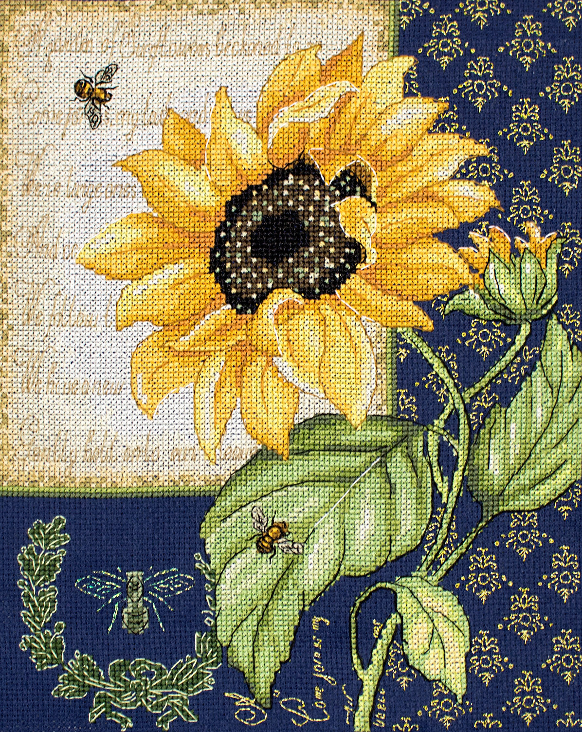 Cross Stitch Kit LetiStitch -  Sunflower Melody - HobbyJobby